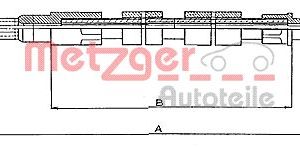 Cablu frana de parcare METZGER 10.739 – VW | AutoRival