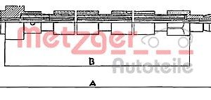 Cablu frana de parcare METZGER 10.746 – VW | AutoRival