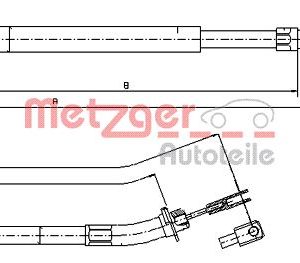 Cablu frana de parcare METZGER 10.9873 – VW | AutoRival