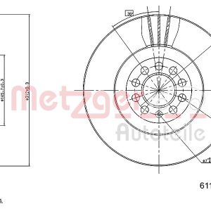 Disc frana METZGER 6110387 – VW | AutoRival
