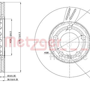 Disc frana METZGER 6110403 – VW | AutoRival