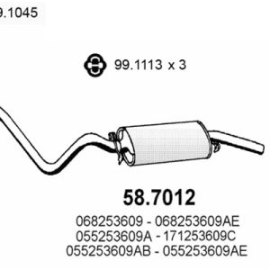 Toba esapament finala ASSO 58.7012 – VW | AutoRival
