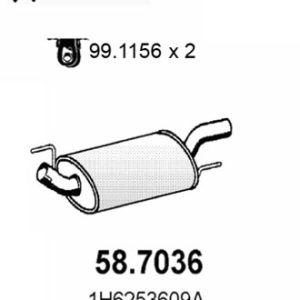 Toba esapament finala ASSO 58.7036 – VW | AutoRival