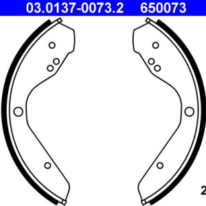Set saboti frana ATE 03.0137-0073.2 – VW | AutoRival