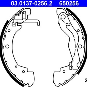 Set saboti frana ATE 03.0137-0256.2 – VW | AutoRival