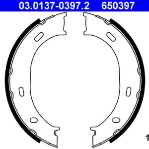 Set saboti frana frana de mana ATE 03.0137-0397.2 – VW | AutoRival