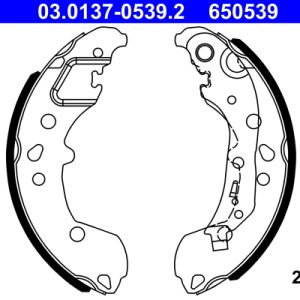 Set saboti frana ATE 03.0137-0539.2 – VW | AutoRival