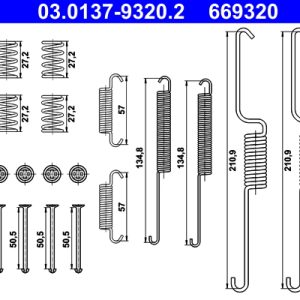 Set accesorii sabot de frana ATE 03.0137-9320.2 – VW | AutoRival