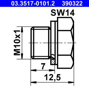 Surub de inchidere pompa centrala de frana ATE 03.3517-0101.2 – VW | AutoRival