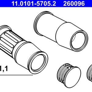 Set bucsi de ghidaj etrier frana ATE 11.0101-5705.2 – VW | AutoRival