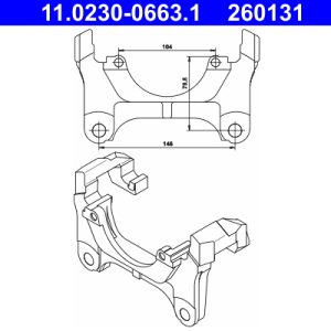 Suport etrier ATE 11.0230-0663.1 – VW | AutoRival