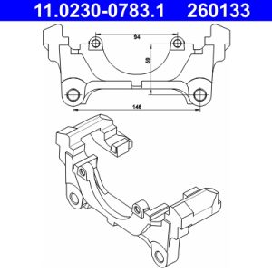 Suport etrier ATE 11.0230-0783.1 – VW | AutoRival