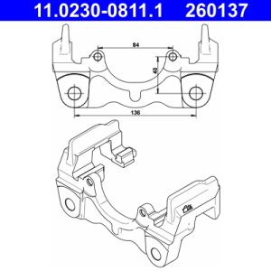 Suport etrier ATE 11.0230-0811.1 – VW | AutoRival