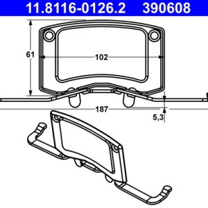 Arc etrier frana ATE 11.8116-0126.2 – VW | AutoRival