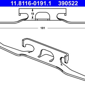 Arc etrier frana ATE 11.8116-0191.1 – VW | AutoRival