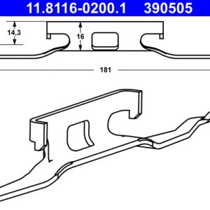 Arc etrier frana ATE 11.8116-0200.1 – VW | AutoRival