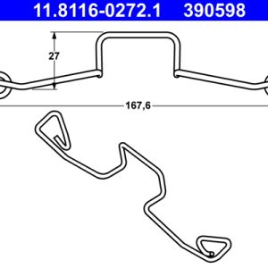 Arc etrier frana ATE 11.8116-0272.1 – VW | AutoRival