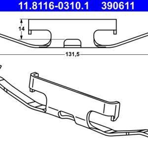 Arc etrier frana ATE 11.8116-0310.1 – VW | AutoRival