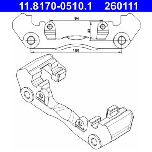 Suport etrier ATE 11.8170-0510.1 – VW | AutoRival