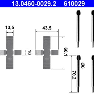 Set accesorii placute frana ATE 13.0460-0029.2 – VW | AutoRival