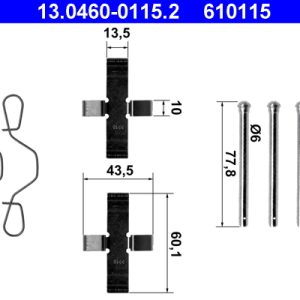 Set accesorii placute frana ATE 13.0460-0115.2 – VW | AutoRival