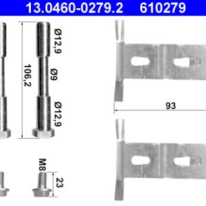 Set accesorii placute frana ATE 13.0460-0279.2 – VW | AutoRival