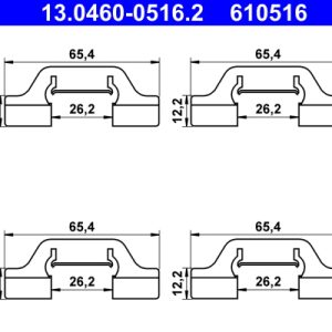 Set accesorii placute frana ATE 13.0460-0516.2 – VW | AutoRival