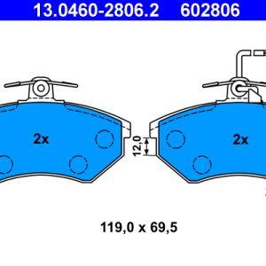 Set placute frana ATE 13.0460-2806.2 – VW | AutoRival