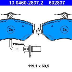 Set placute frana ATE 13.0460-2837.2 – VW | AutoRival