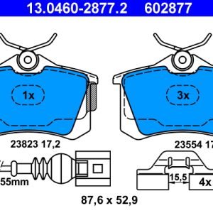 Set placute frana ATE 13.0460-2877.2 – VW | AutoRival