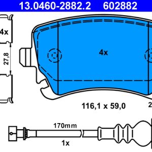 Set placute frana ATE 13.0460-2882.2 – VW | AutoRival