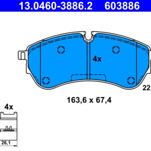 Set placute frana ATE 13.0460-3886.2 – VW | AutoRival