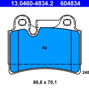 Set placute frana ATE 13.0460-4834.2 – VW | AutoRival