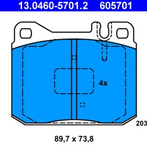 Set placute frana ATE 13.0460-5701.2 – VW | AutoRival