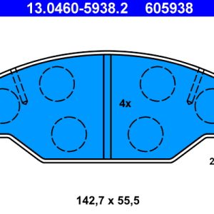 Set placute frana ATE 13.0460-5938.2 – VW | AutoRival