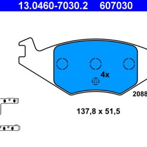 Set placute frana ATE 13.0460-7030.2 – VW | AutoRival