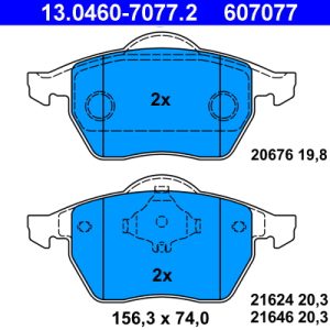 Set placute frana ATE 13.0460-7077.2 – VW | AutoRival