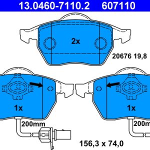 Set placute frana ATE 13.0460-7110.2 – VW | AutoRival