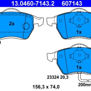 Set placute frana ATE 13.0460-7143.2 – VW | AutoRival