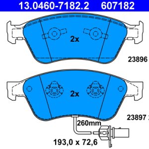 Set placute frana ATE 13.0460-7182.2 – VW | AutoRival