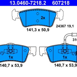 Set placute frana ATE 13.0460-7218.2 – VW | AutoRival