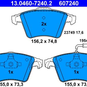 Set placute frana ATE 13.0460-7240.2 – VW | AutoRival