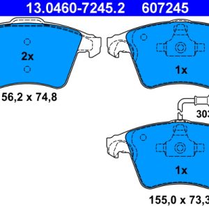 Set placute frana ATE 13.0460-7245.2 – VW | AutoRival