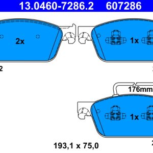 Set placute frana ATE 13.0460-7286.2 – VW | AutoRival