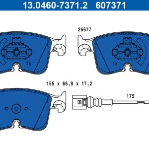 Set placute frana ATE 13.0460-7371.2 – VW | AutoRival