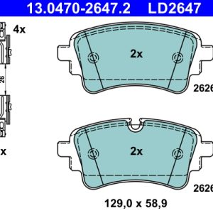 Set placute frana ATE 13.0470-2647.2 – VW | AutoRival