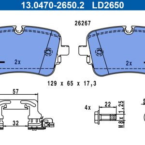 Set placute frana ATE 13.0470-2650.2 – VW | AutoRival