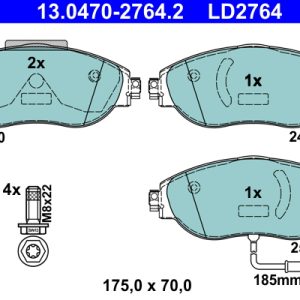 Set placute frana ATE 13.0470-2764.2 – VW | AutoRival