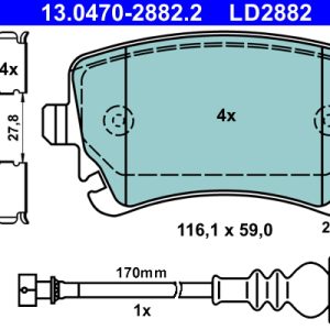 Set placute frana ATE 13.0470-2882.2 – VW | AutoRival