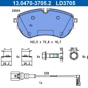 Set placute frana ATE 13.0470-3705.2 – VW | AutoRival